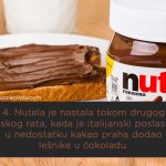 Nutela u teglici i parče nutele na hlebu